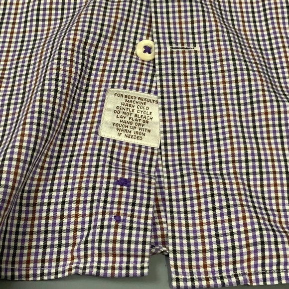 Peter Millar plaid cotton dress shirt size M - Picture 5 of 7